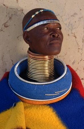 Ring used to stretch the neck of African tribal men