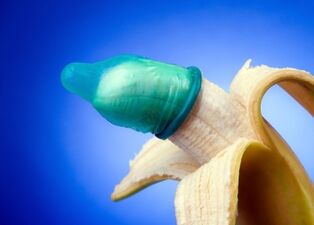 Banana put in condom